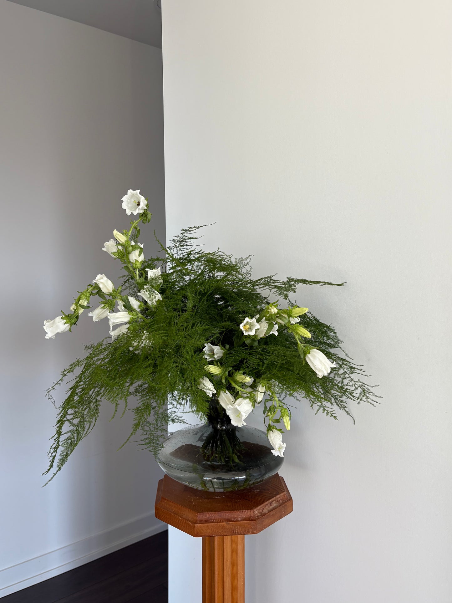 Grey glass vase