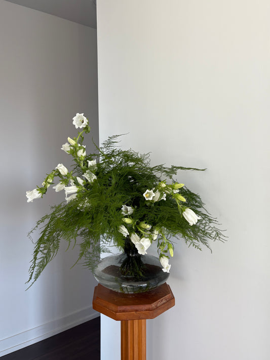 Grey glass vase